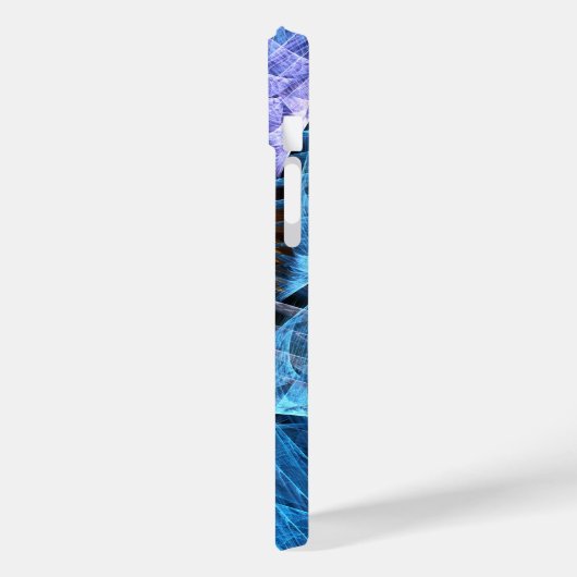 Coques Case-Mate iPhone Floral Orange Bleu Jaune Art Abstrait (Verso / Gauche)