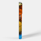 Coques Case-Mate iPhone Floral Orange Bleu Jaune Art Abstrait (Verso / Droite)