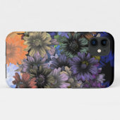 Coques Case-Mate iPhone Floral orange et bleu (Dos (Horizontal))