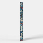 Coques Case-Mate iPhone Floral pattern on green leaves blue background (Verso / Droite)