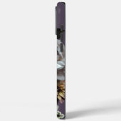 Coques Case-Mate iPhone Floral pourpre foncé (Verso / Gauche)