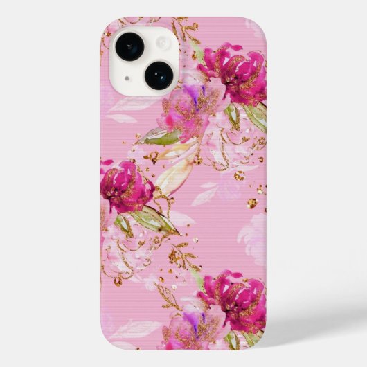 Coques Case-Mate iPhone Floral rose (Verso)
