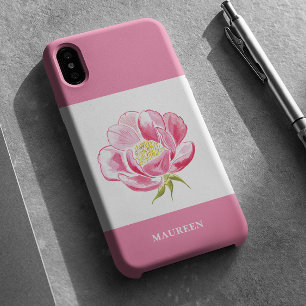 Coques iPhone 16 Floral rose