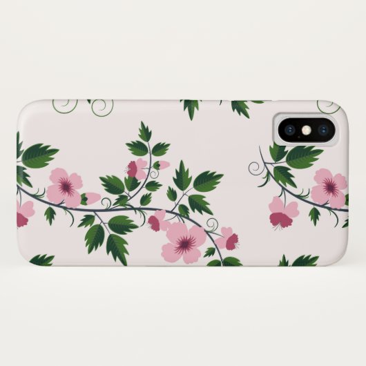 Coques Case-Mate iPhone Floral rose (Dos (Horizontal))