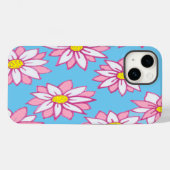 Coques Case-Mate iPhone Floral rose blanc et bleu (Verso (horizontal))