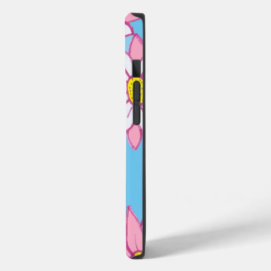 Coques Case-Mate iPhone Floral rose blanc et bleu (Verso / Gauche)
