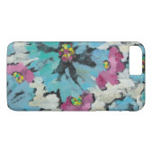 Coques Case-Mate iPhone Floral rose et bleu graphique (Dos (Horizontal))