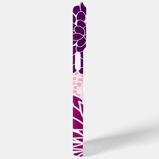 Coques Case-Mate iPhone Floral rose et violet (Verso / Droite)