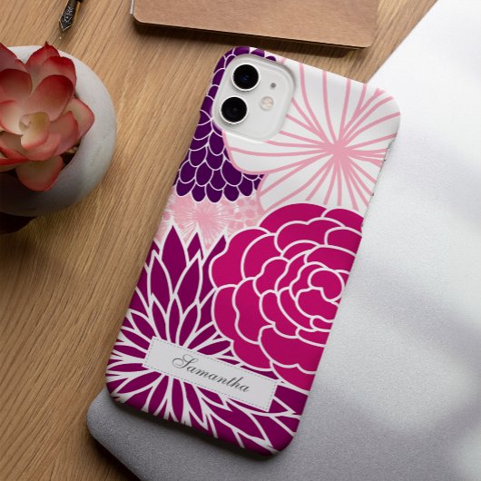 Coques Case-Mate iPhone Floral rose et violet