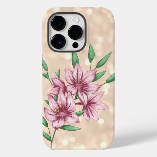 Coques Case-Mate iPhone Floral rose Fille moderne (Verso)