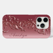 Coques Case-Mate iPhone Floral Rose Gold - Personnalisé (Verso (horizontal))