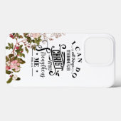 Coques Case-Mate iPhone Floral Rose Je Peux Faire Tout Par Christ (Verso (horizontal))