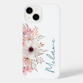 Coques Case-Mate iPhone Floral rose moderne (Verso)