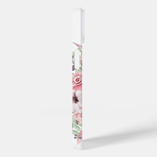 Coques Case-Mate iPhone Floral rose moderne (Verso / Droite)
