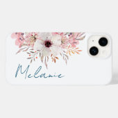 Coques Case-Mate iPhone Floral rose moderne (Verso (horizontal))