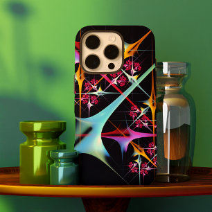 Coques iPhone 16 Pro Floral rose moderne Art Abstrait Couleur Motif #01