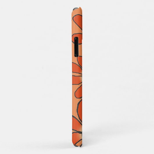 Coques Case-Mate iPhone Floral rouge (Dos/Droite)