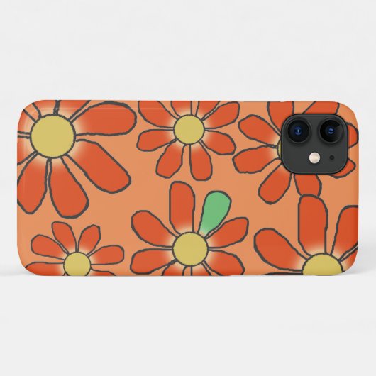 Coques Case-Mate iPhone Floral rouge (Dos (Horizontal))