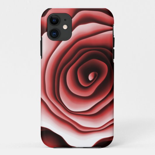 Coques Case-Mate iPhone Floral rouge Abstrait élégant moderne (Dos)