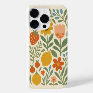 Coque Pour iPhone 14 Pro Floral Scandinave
