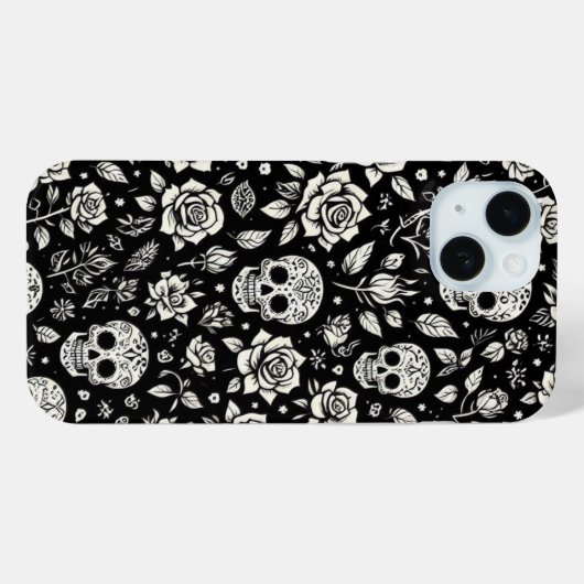 Coques Case-Mate iPhone Floral Skulls (Verso (horizontal))