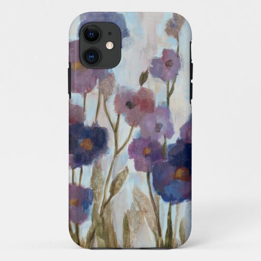 Coques Case-Mate iPhone Floral soustrait dans le pourpre (Dos)