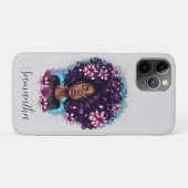 Coques Case-Mate iPhone Floral Sparkling Afro Femme (Dos (Horizontal))