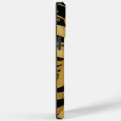 Coques Case-Mate iPhone Floral tendance et chic Noir et Or Nom (Verso / Droite)