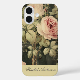 Coques iPhone 16 Floral Vintage rustique