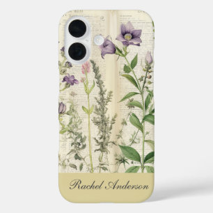 Coques iPhone 16 Floral Vintage rustique