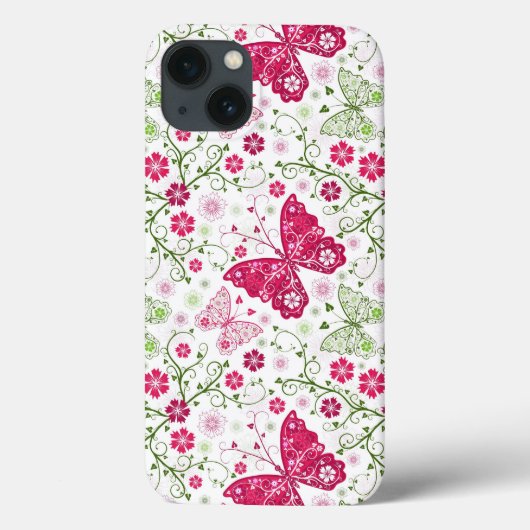 Coques Case-Mate iPhone Floral White Pattern (Verso)