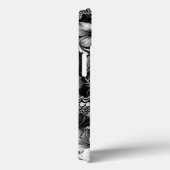Coques Case-Mate iPhone Florale d'antiquité monochrome avec papillons (Verso / Droite)