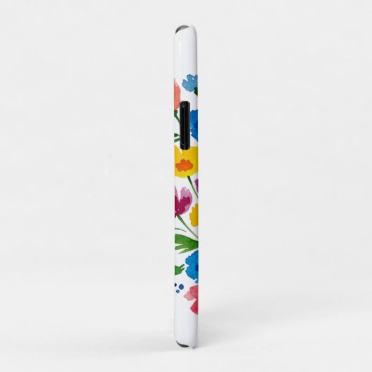 Coques Case-Mate iPhone Florales d'aquarelle gaies (Dos/Droite)