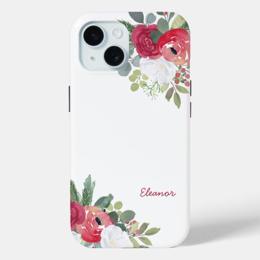 Coques Case-Mate iPhone Florales d'aquarelle gras (Verso)