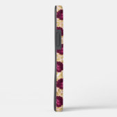 Coques Case-Mate iPhone Florales de roses roses Empreintes de léopard d'or (Verso / Droite)