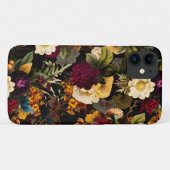 Coques Case-Mate iPhone Florales Moody foncé Fleurs d'hiver antiques (Dos (Horizontal))