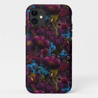 Case-Mate iPhone Case Florales Moody violet foncé Fleurs antiques
