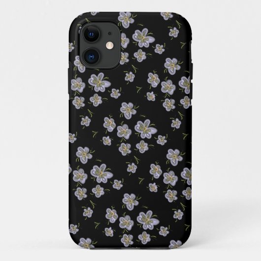 Coques Case-Mate iPhone Florales violettes Ordinateur Dessin (Dos)