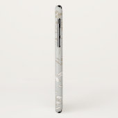 Coques Case-Mate iPhone Flore à couches en argent et en or (Dos/Gauche)