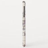 Coques Case-Mate iPhone Flore beige lin | Personnalisé (Dos/Gauche)