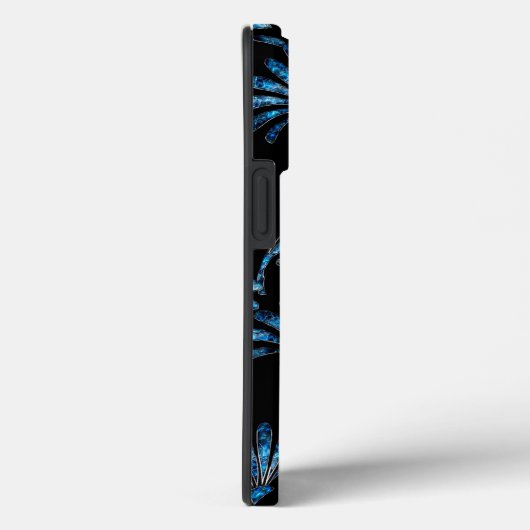 Coques Case-Mate iPhone Flore bleu brillant (Verso / Droite)