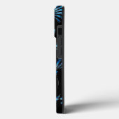 Coques Case-Mate iPhone Flore bleu brillant (Verso / Gauche)