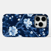 Coques Case-Mate iPhone Flore bleu profond (Verso (horizontal))