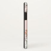 Coques Case-Mate iPhone Flore bleu rose pâle Personnalisé (Dos/Droite)