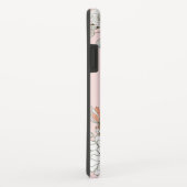 Coques Case-Mate iPhone Flore bleu rose pâle Personnalisé (Dos/Droite)