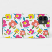 Coques Case-Mate iPhone Flore brillante sur blanc (Dos (Horizontal))