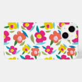 Coques Case-Mate iPhone Flore brillante sur blanc (Verso (horizontal))