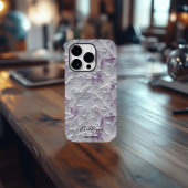 Coques Case-Mate iPhone Flore brodé personnalisé pourpre et inspirant