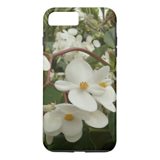 Coques Case-Mate iPhone Flore de Bégonia blanche tropicale (Dos)
