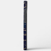 Coques Case-Mate iPhone Flore dorée et bleu Dahlia (Verso / Gauche)